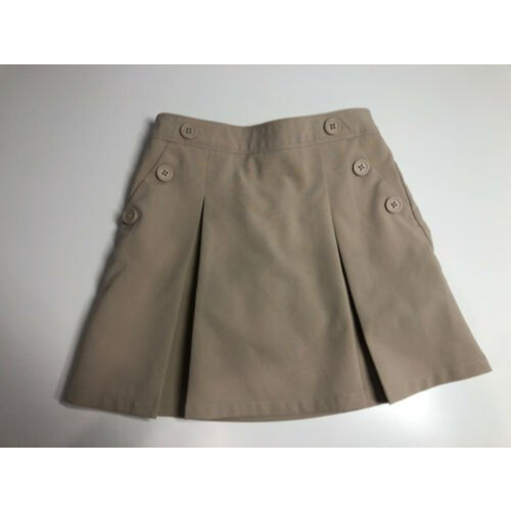 NAUTICA Little Girl Performance Scooter Skirt Beige Size 6 Uniform Youth